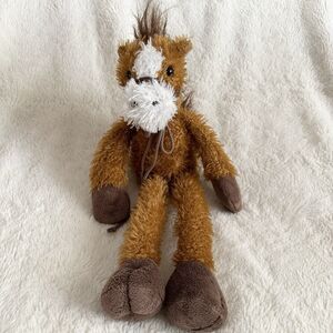 Unipak Horse Pony Brown Sitting Long Legged 15” Plush Stuffed Animal Rodeo